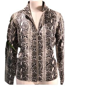 Paradox leather snake print jacket